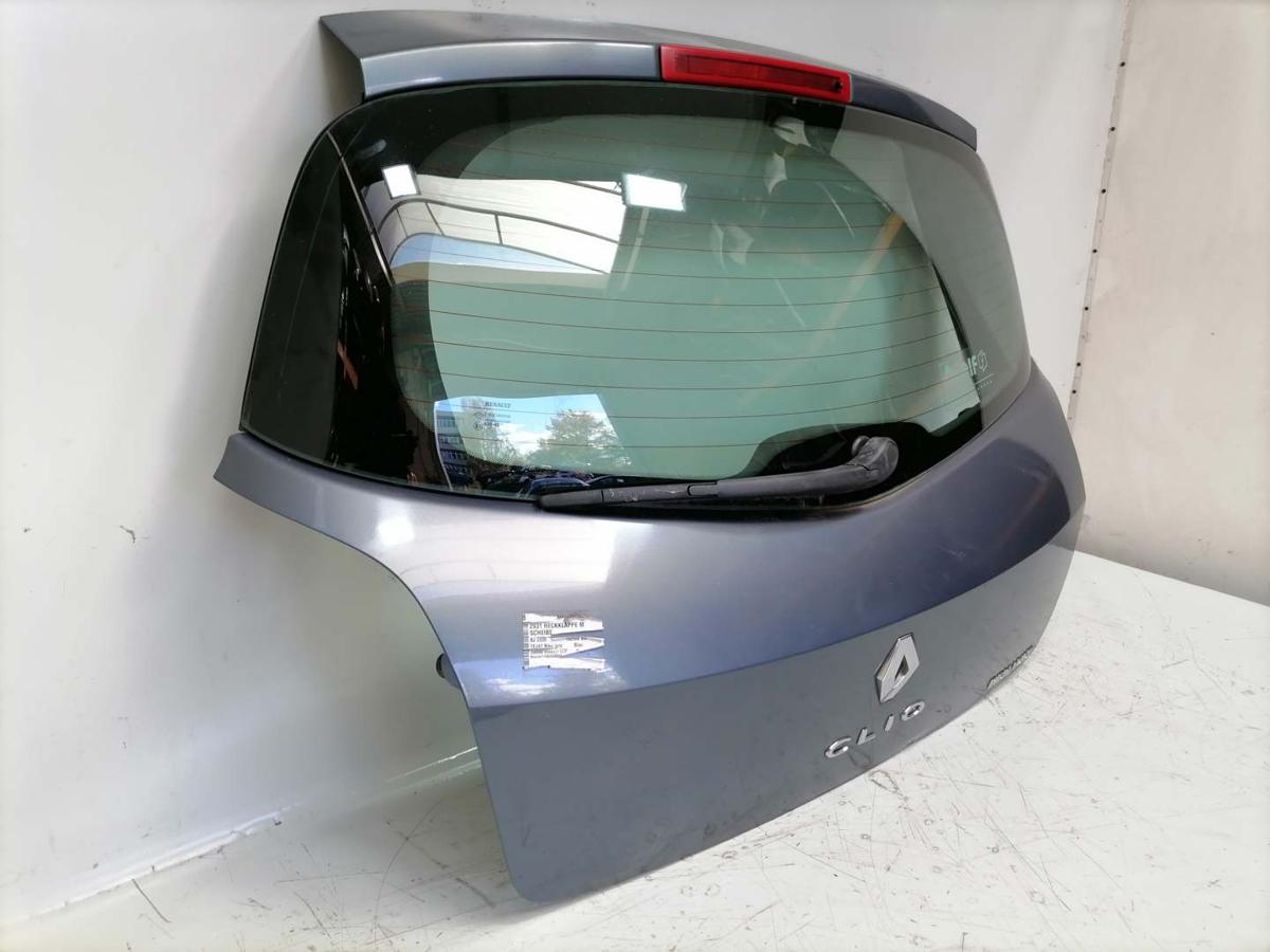 Renault Clio 3 original Heckklappe mit Heckscheibe TEJ47 Bleu gris Blau Bj.2006